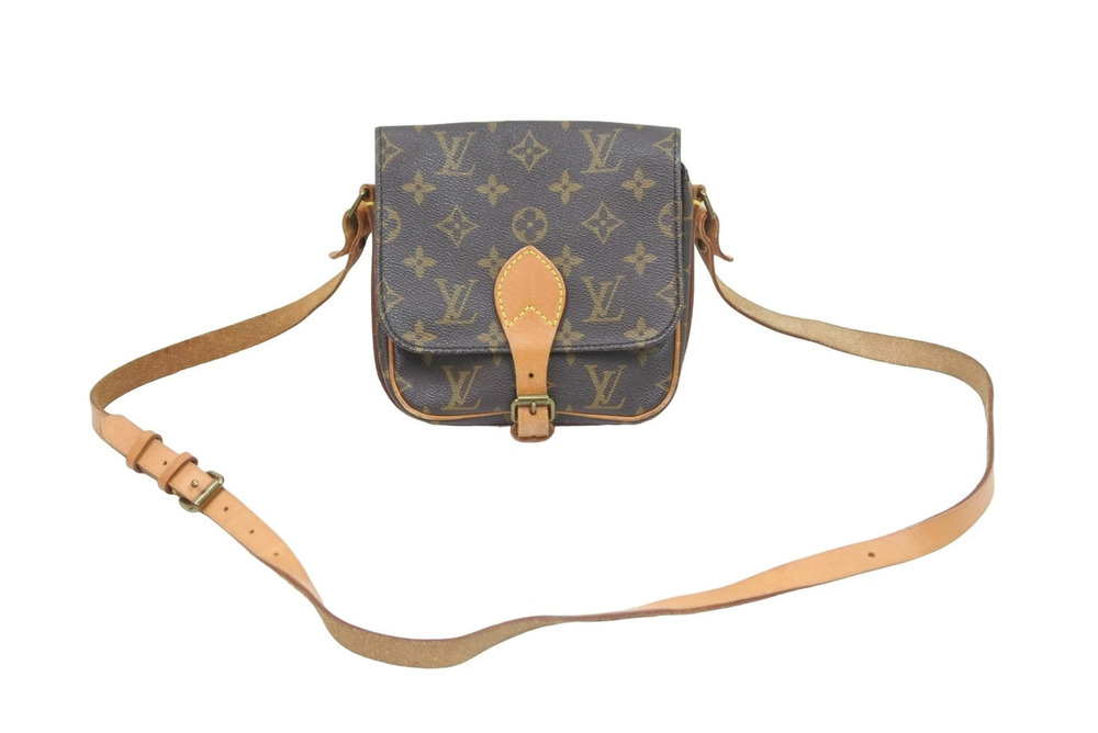 Louis Vuitton Monogram Cartouchiere crossbody bag vachetta leather Brown